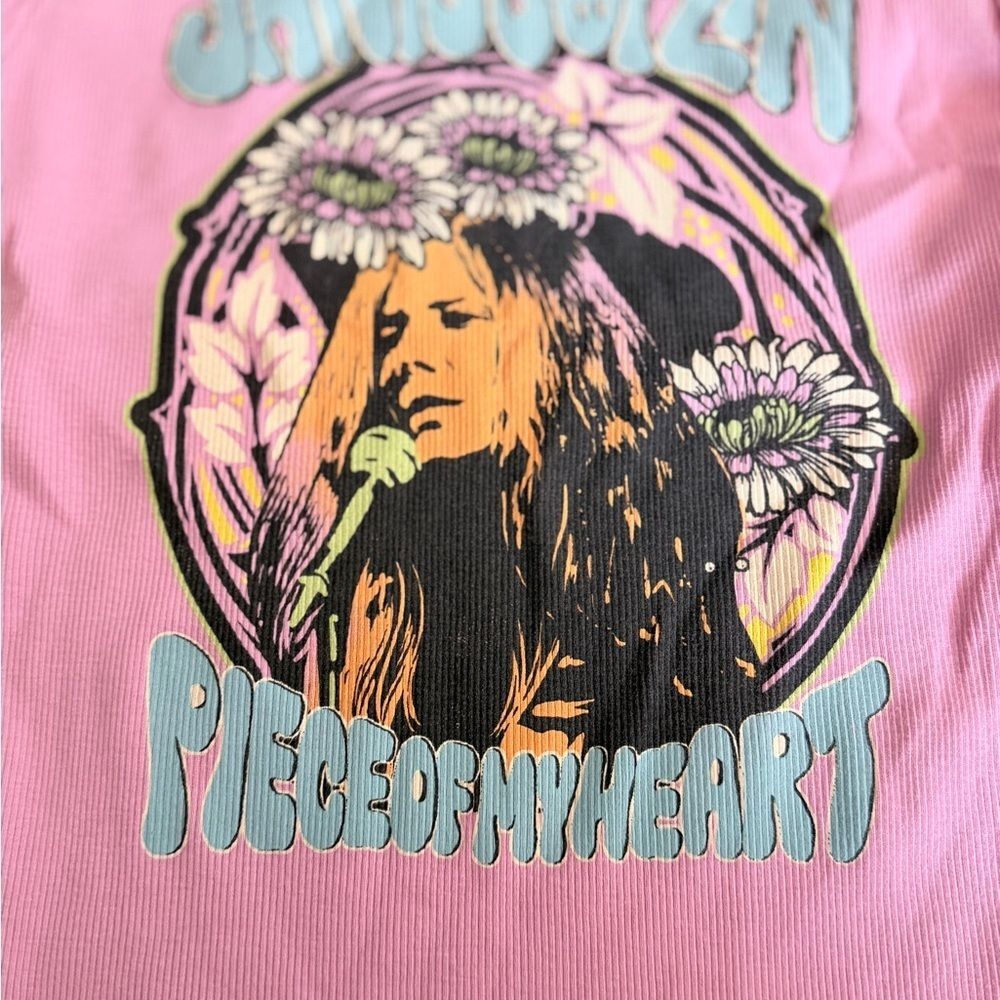 Daydreamer Janis Joplin Piece of My Heart Tee Lilac Bloom - Picture 2 of 6